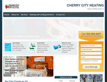 Tablet Screenshot of cherrycityheating.com